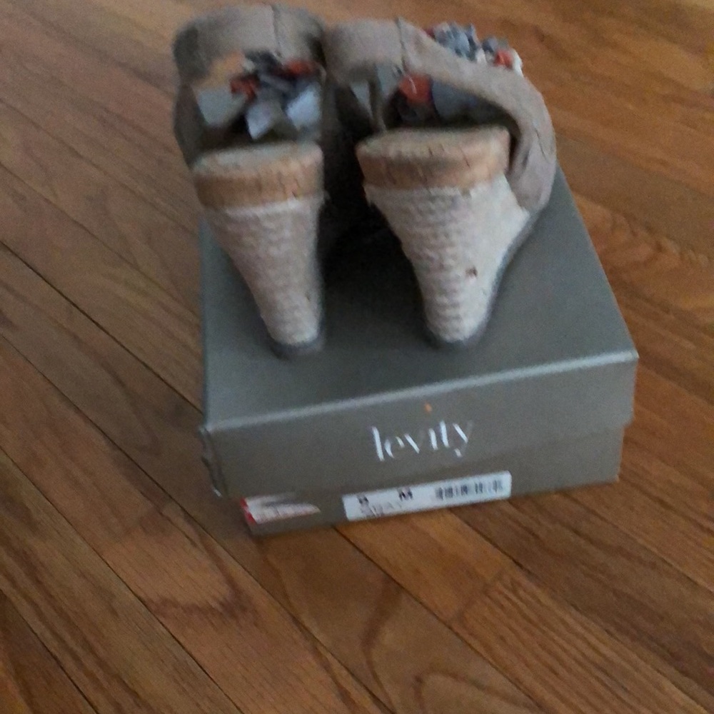 Women’s suede sling back wedges - Picture 3 of 6
